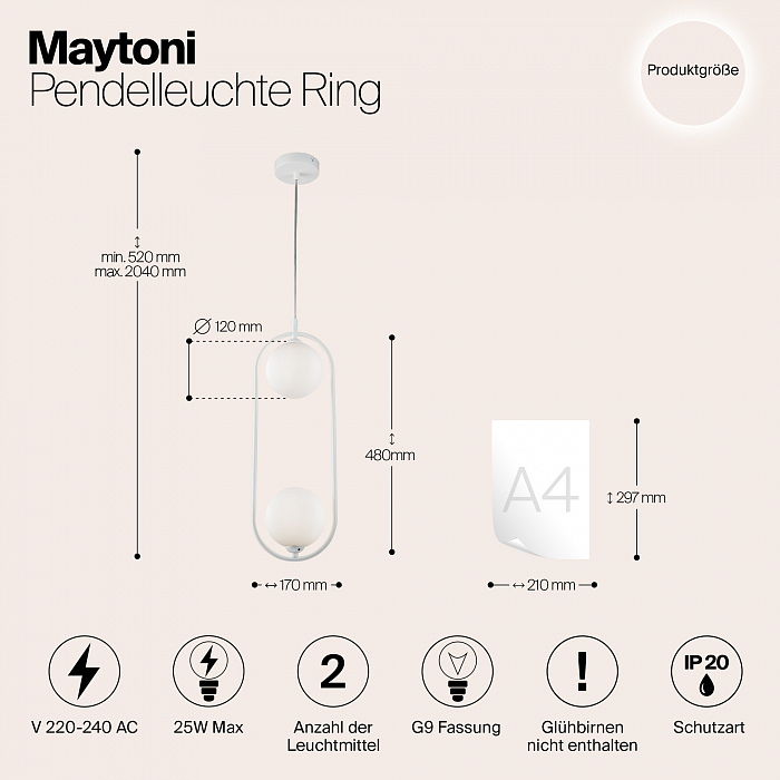 Светильник Maytoni MOD013PL-02W