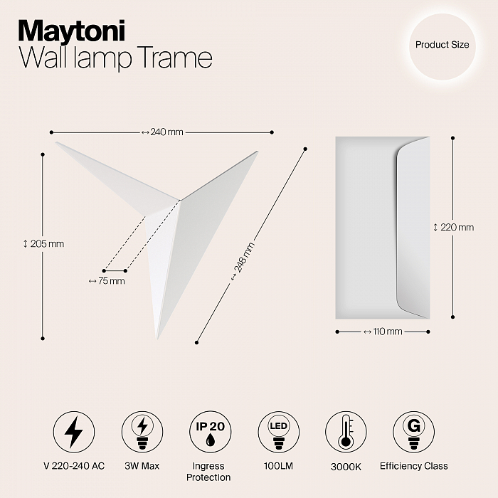 Бра Maytoni C808WL-L3W